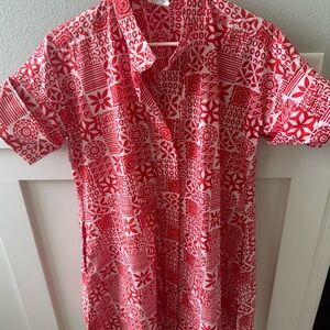 Red Patterned Mini Dress